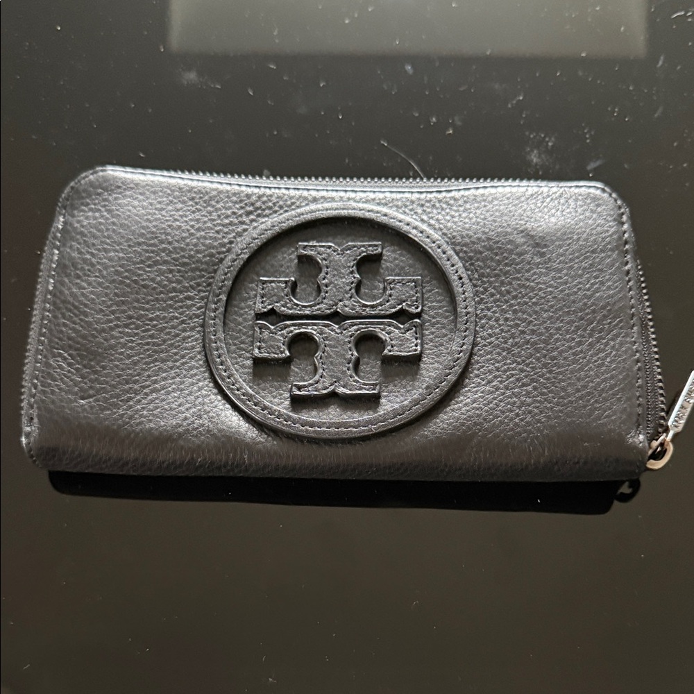 Tory Burch Black Zip-Around Wallet